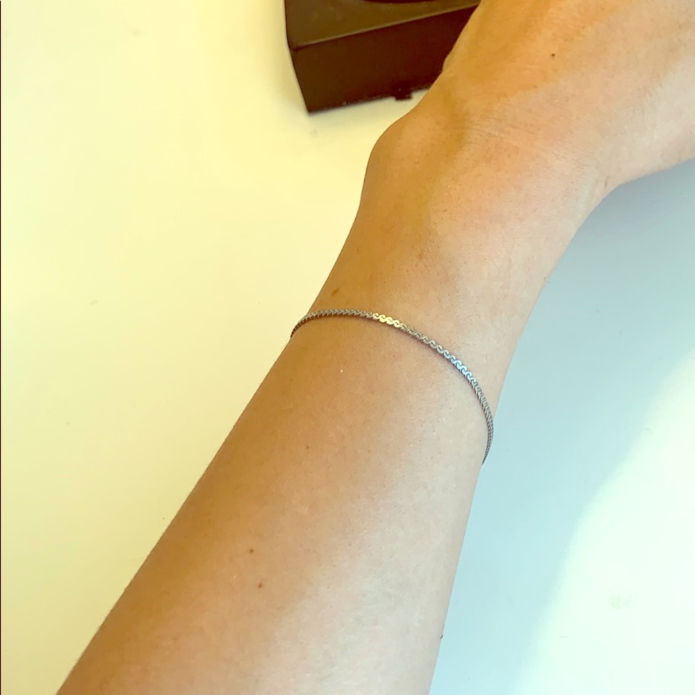 Vintage Thin Silver Chain Bracelet